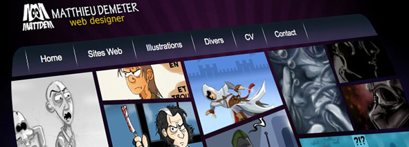 Nouvelle version du site du webdesigner Matthieu Demeter 'MattDem'